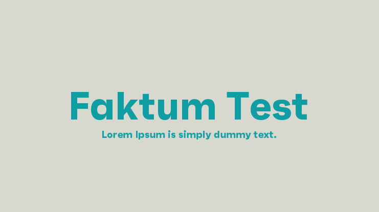 Faktum Test Font Family