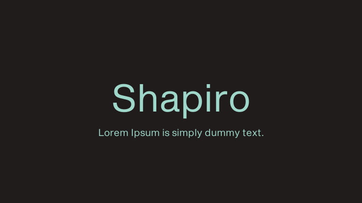Shapiro Font Family