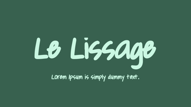 Le Lissage Font Family