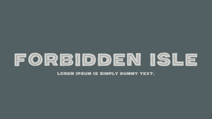 Forbidden Isle Font