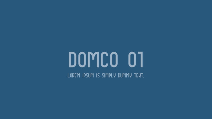DOMCO 01 Font Family