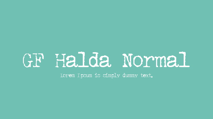 GF Halda Normal Font Family