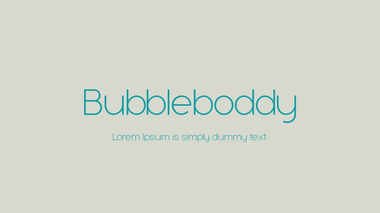 Bubbleboddy Font Family