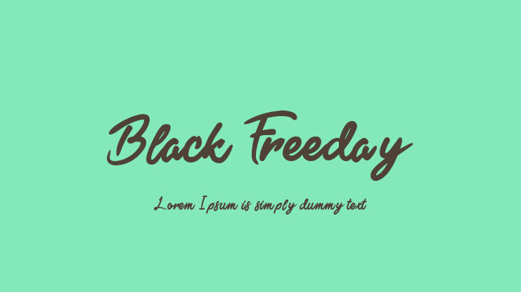 Black Freeday Font Family
