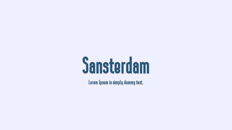 Sansterdam Font