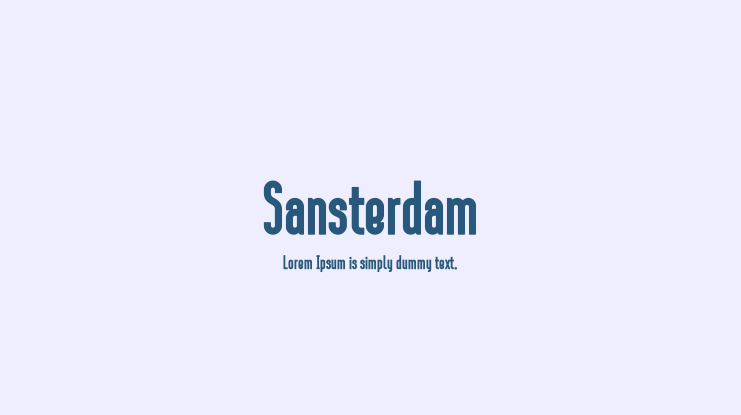 Sansterdam Font