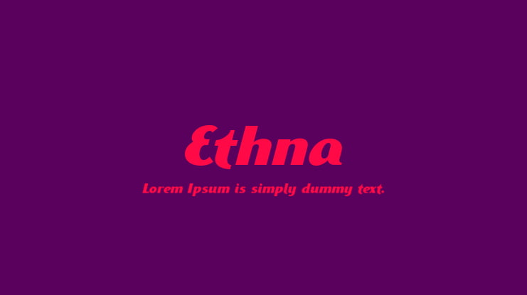 Ethna Font Family