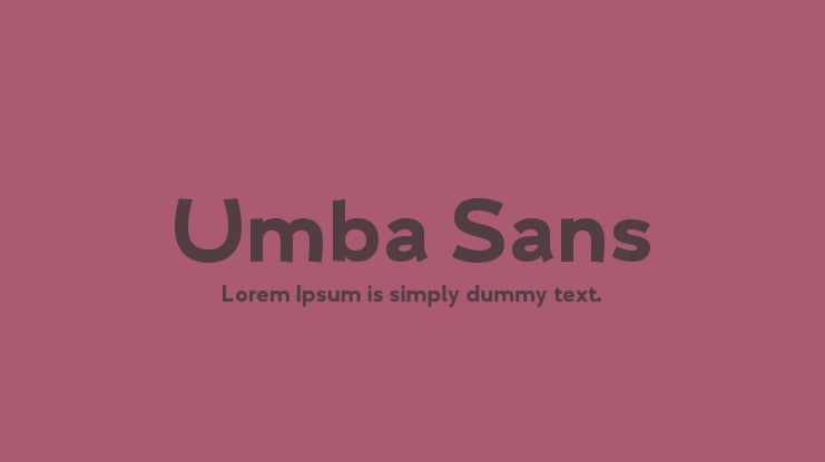 Umba Sans Font
