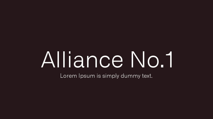 Alliance No.1 Font Family