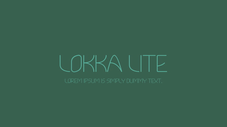 Lokka Lite Font Family