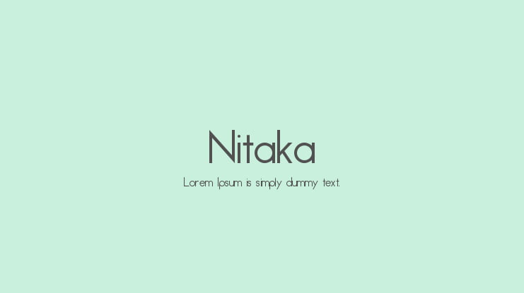 Nitaka Font