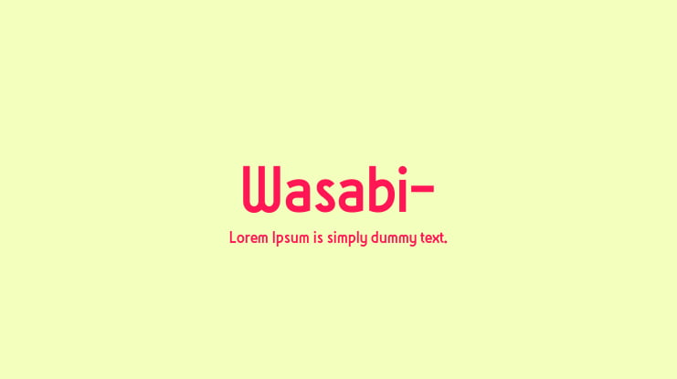 Wasabi- Font Family