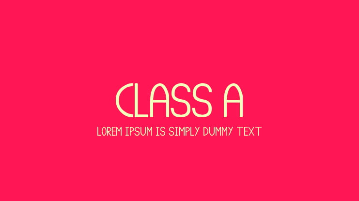 Class A Font