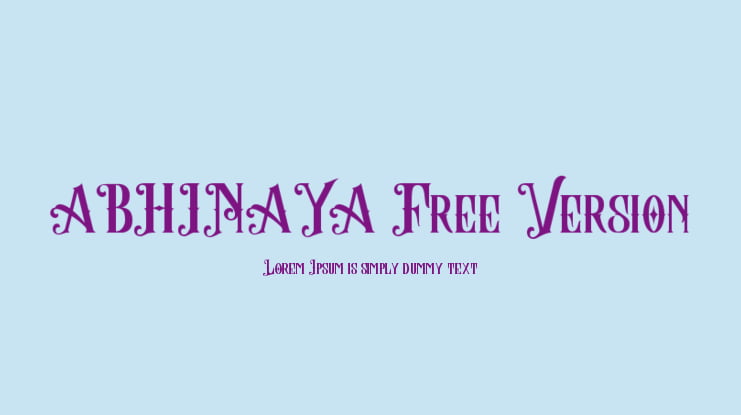 ABHINAYA Free Version Font