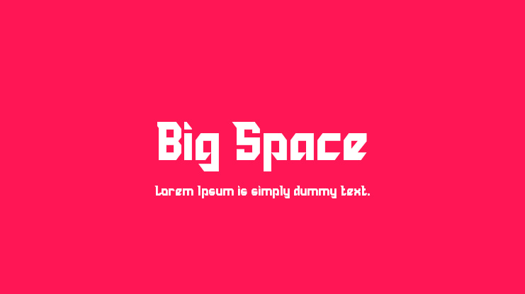 Big Space Font