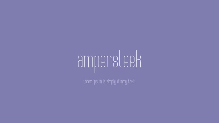 AmperSleek Font