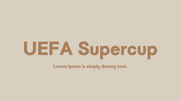 UEFA Supercup Font Family