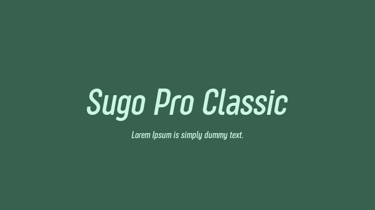 Sugo Pro Classic Font Family