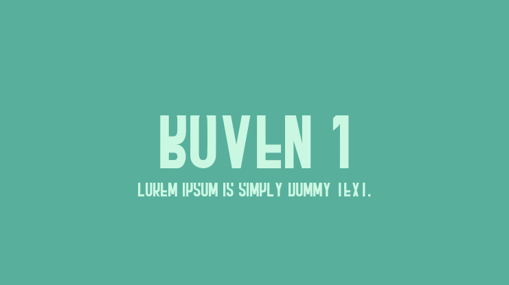 BOVEN 1 Font Family