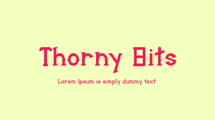 Thorny Bits Font