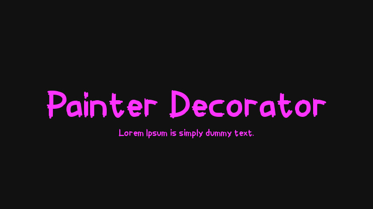 Painter Decorator Font