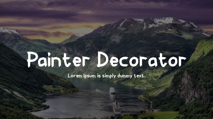 Painter Decorator Font