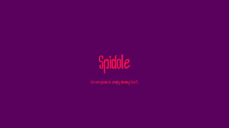 Spidole Font