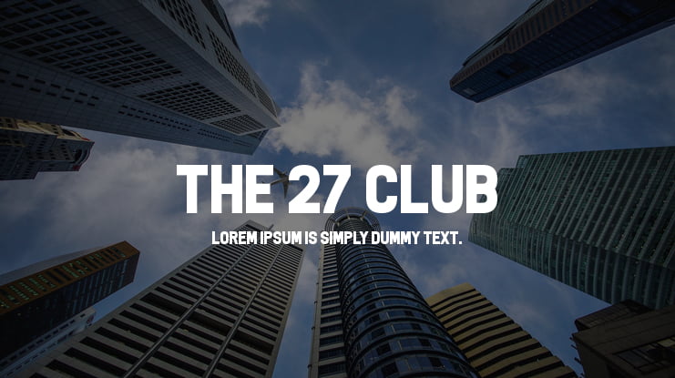 The 27 Club Font