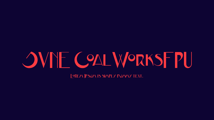 JVNE CoalWorksFPU Font
