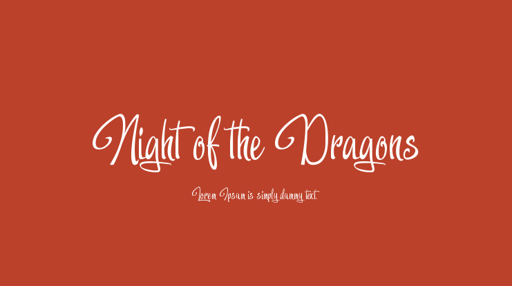 Night of the Dragons Font