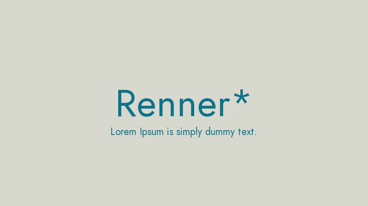 Renner* Font
