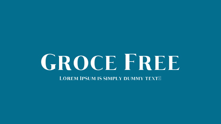 Groce Free Font