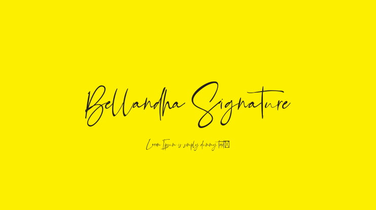 Bellandha Signature Font