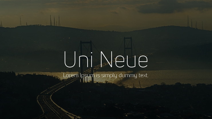 Uni Neue Font Family