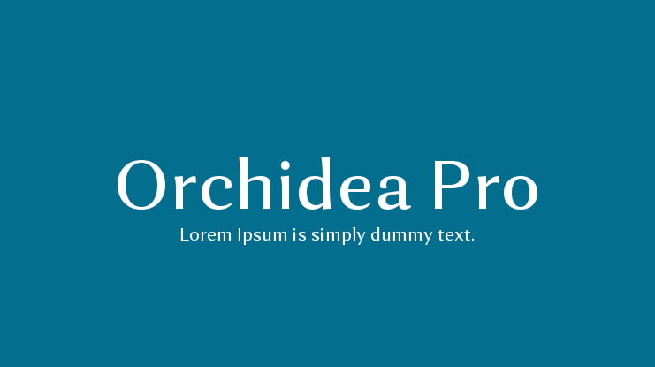 Orchidea Pro Font Family