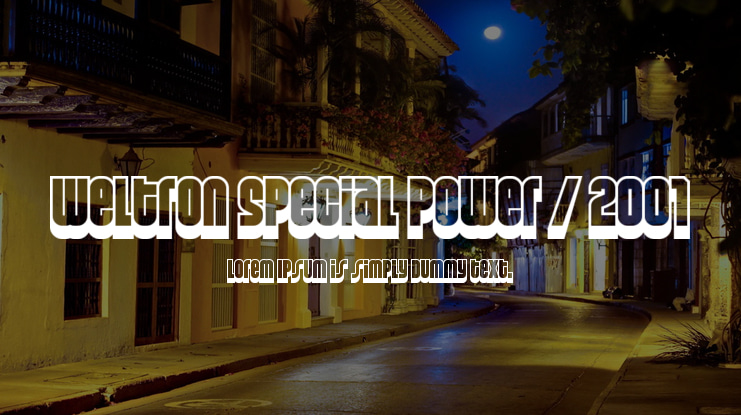 Weltron Special Power / 2001 Font Family