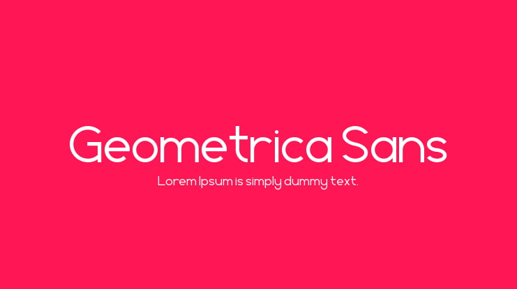 Geometrica Sans Font