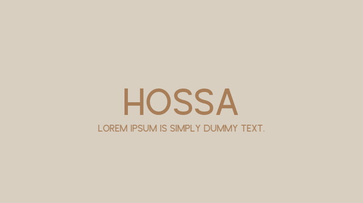 Hossa Font Family