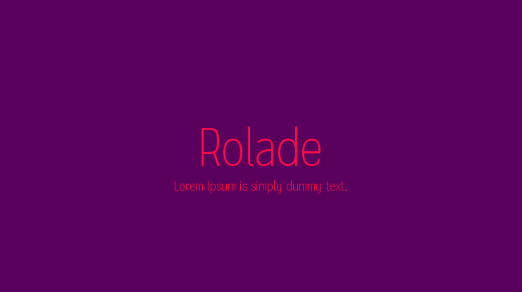 Rolade Font Family