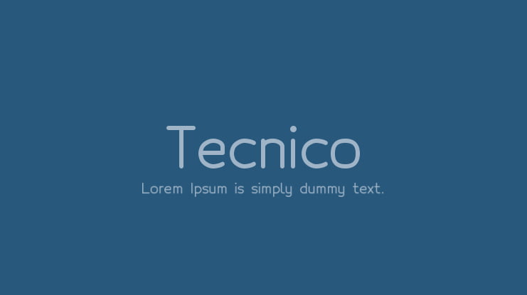 Tecnico Font Family