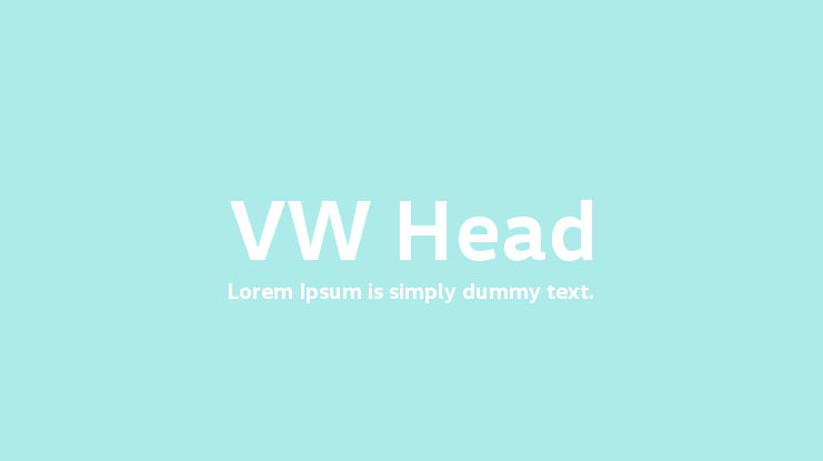 VW Head Font Family