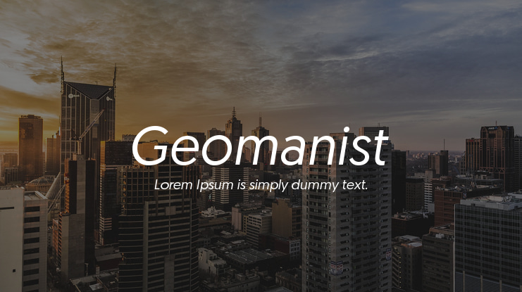 Geomanist Font Family