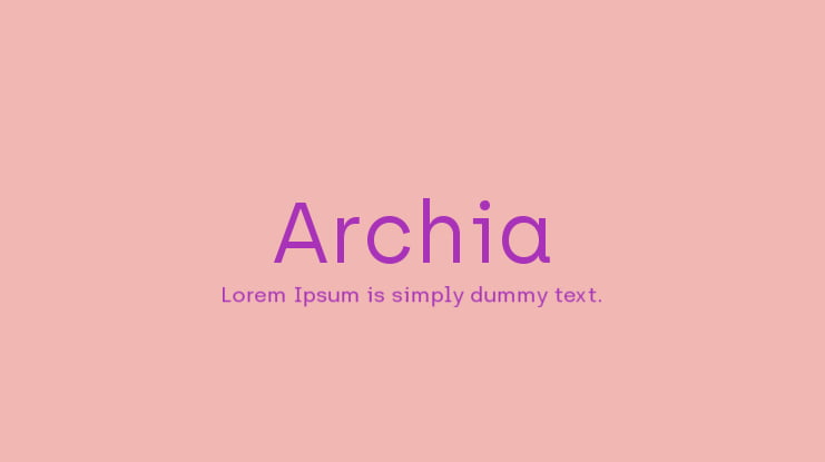 Archia Font