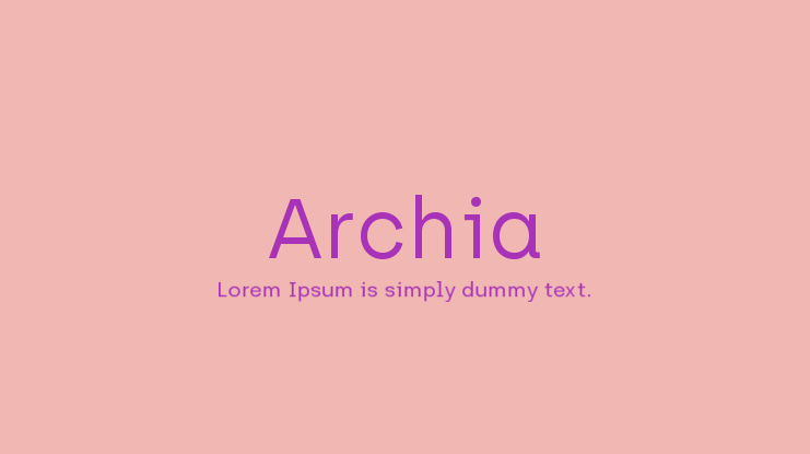 Archia Font