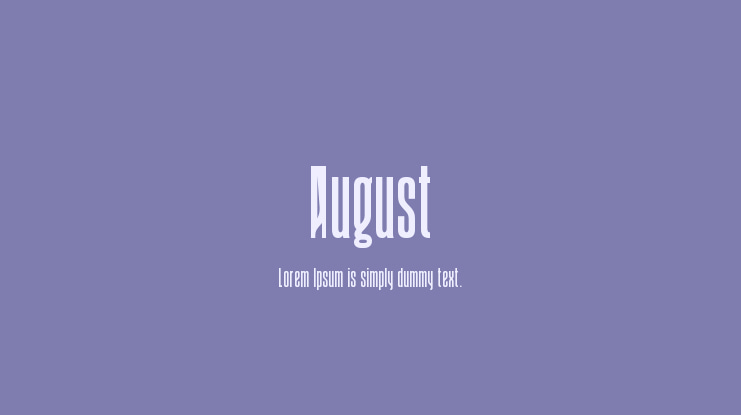 August Font