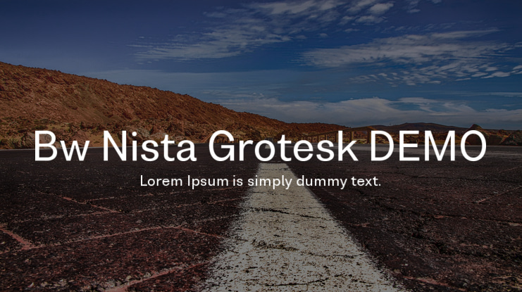 Bw Nista Grotesk DEMO Font Family