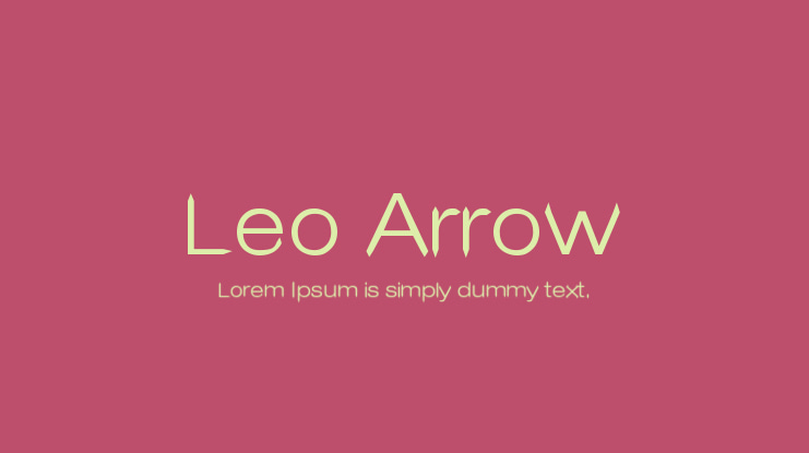 Leo Arrow Font