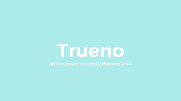 Trueno Font Family