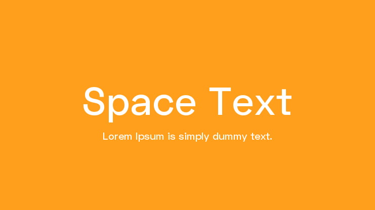 Space Text Font Family