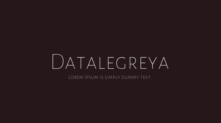 Datalegreya Font Family